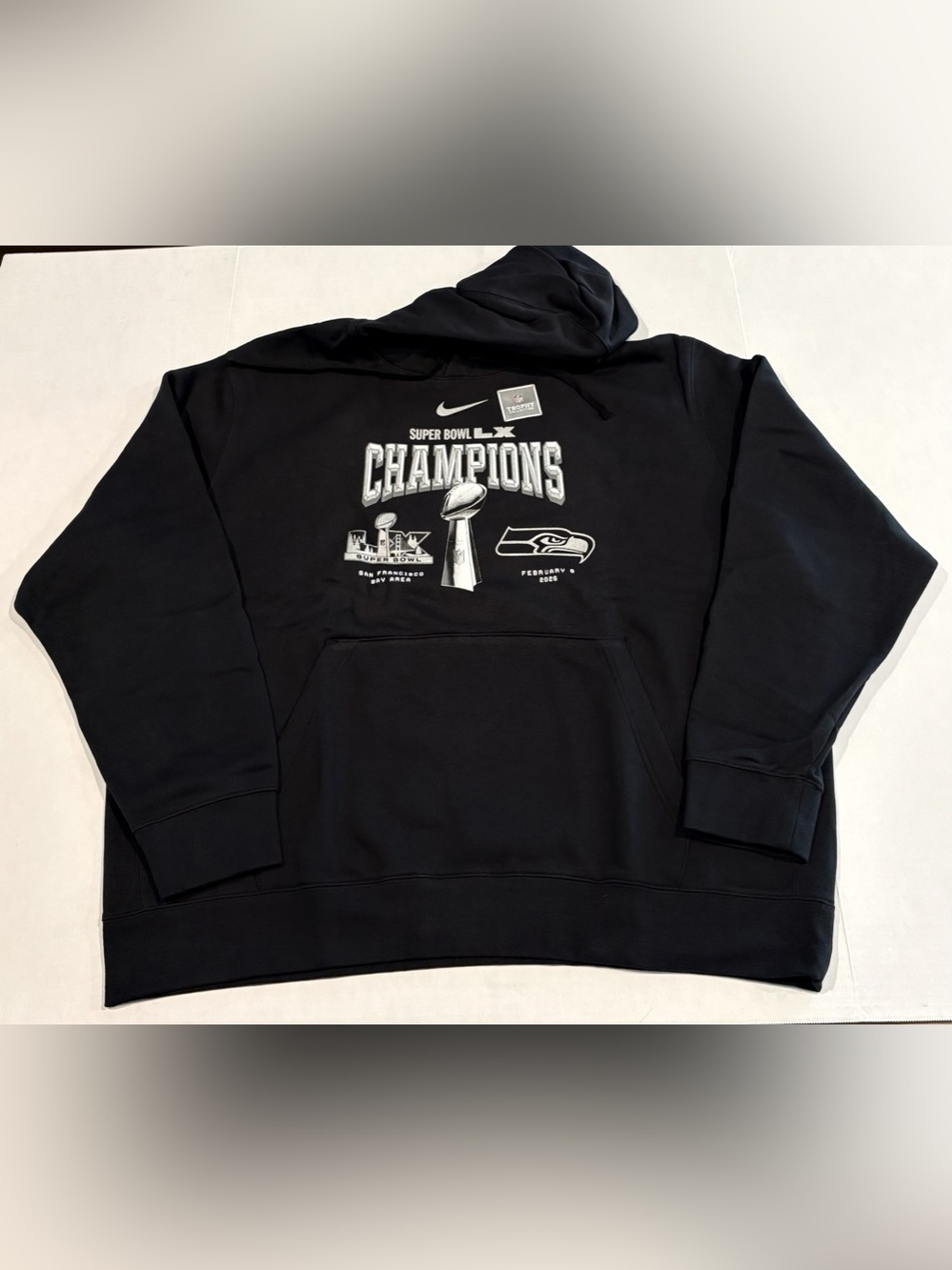 Seattle Seahawks Nike Super Bowl 60 LX Champions Trophy Collection Hoodie XXL